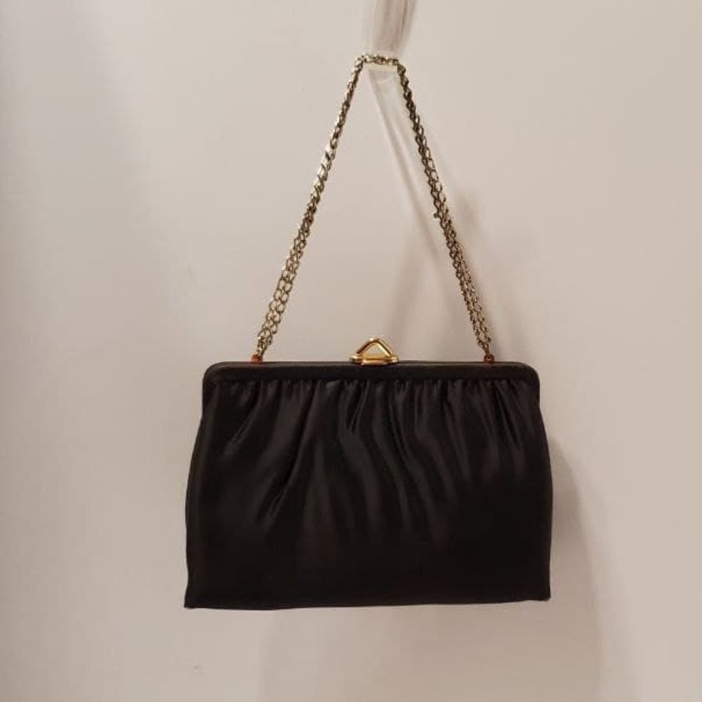 Vintage Black Satin Mardan bag